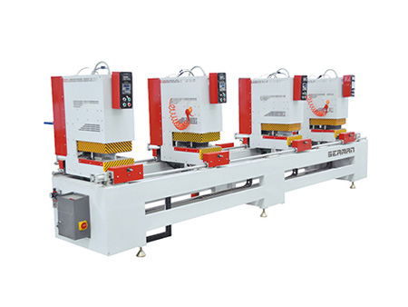 High end double-sided seamless four position welding machine SFSHZ4-150 × 4500 for plastic doors and windows