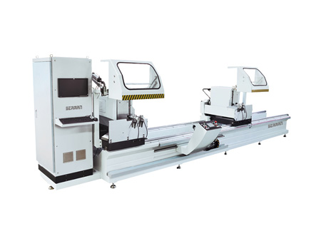 Aluminum profile arbitrary angle CNC double head cutting saw L JZ2R-CNC-500 × 5000/6000